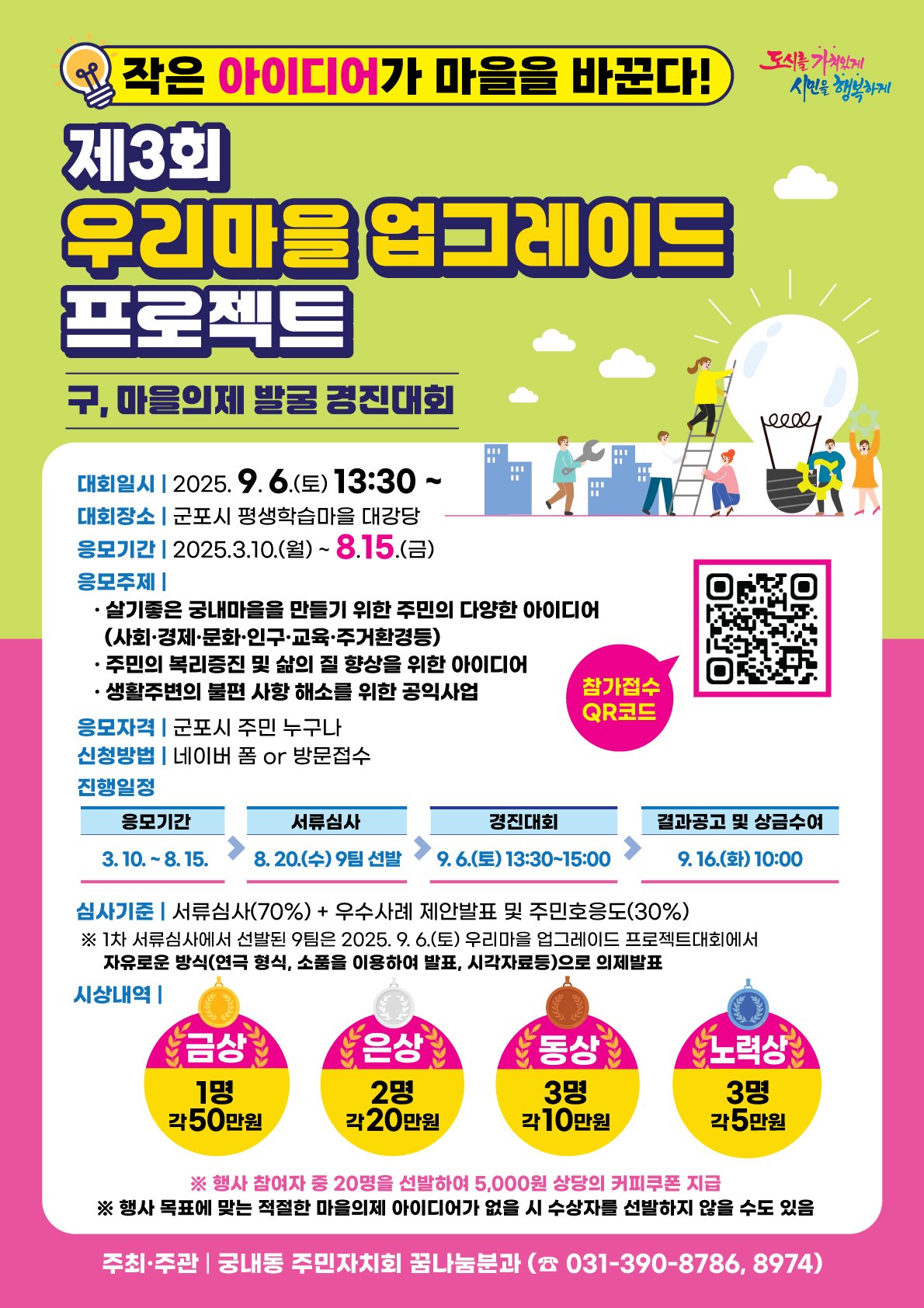 궁내동 「마을의제 발굴 경진대회」 마을의제 응모 및 현장심사를 위한 주민 투표인단 모집 안내 1
