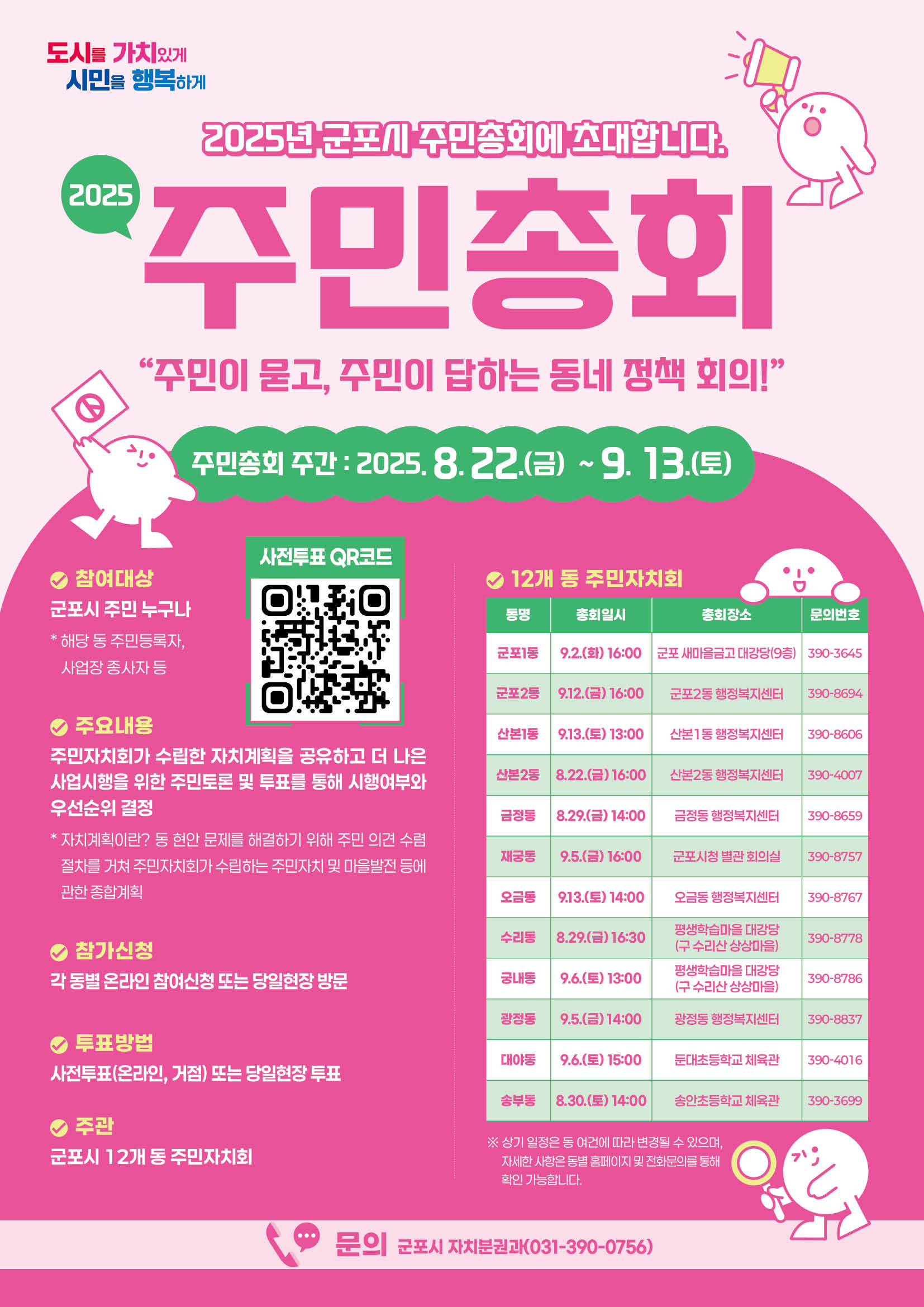 「2025년 군포시 주민총회」 개최 안내 1