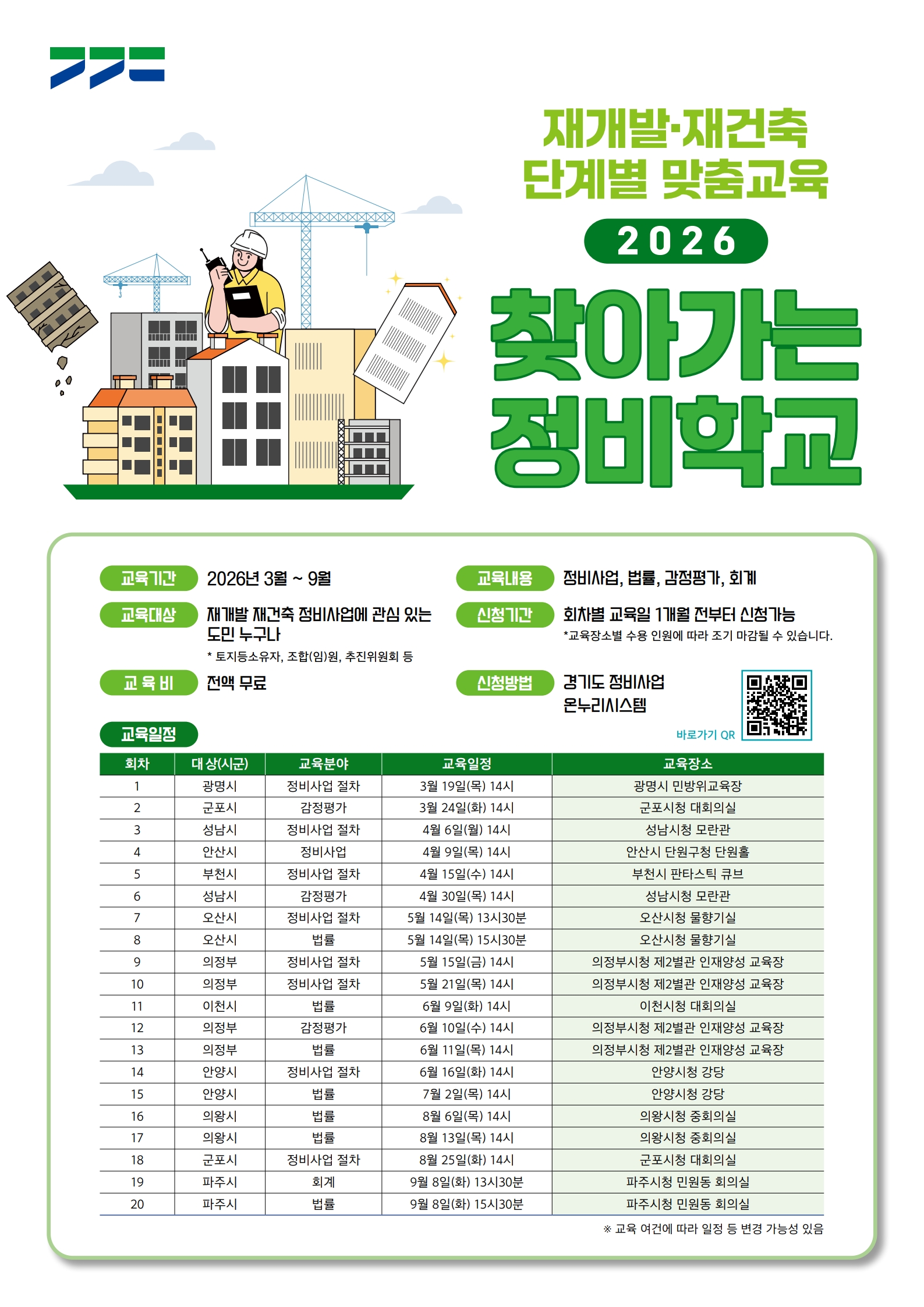 2026년 경기도 『찾아가는 정비학교』 운영 안내 1
