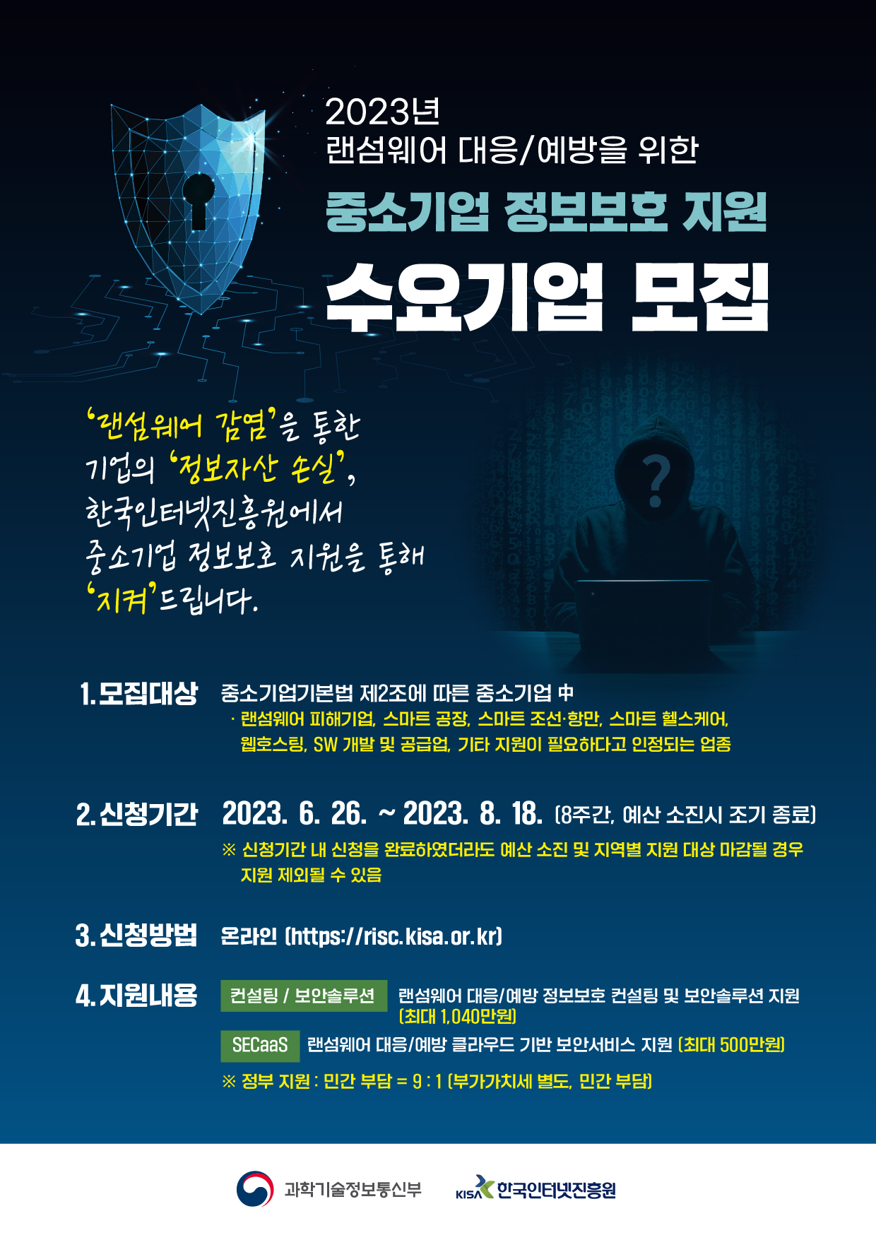 중소기업 대상 정보보호 지원사업 안내 1