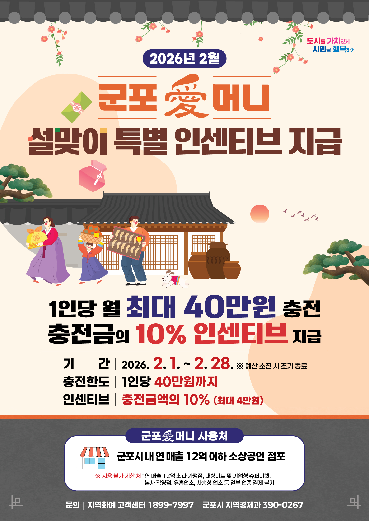 2026년 2월 군포愛머니 설맞이 특별 인센티브 지급 안내 1