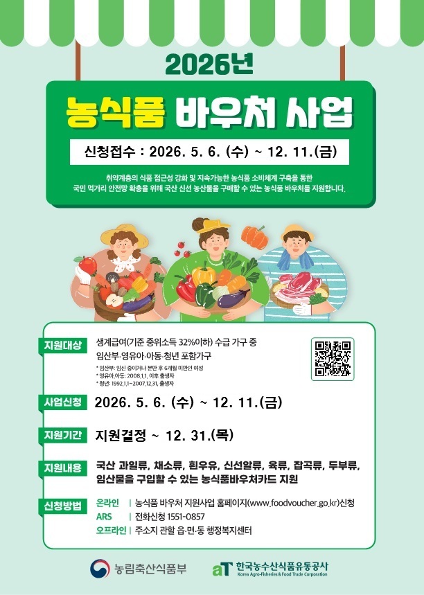 2026년 농식품바우처 사업 신청 안내 1