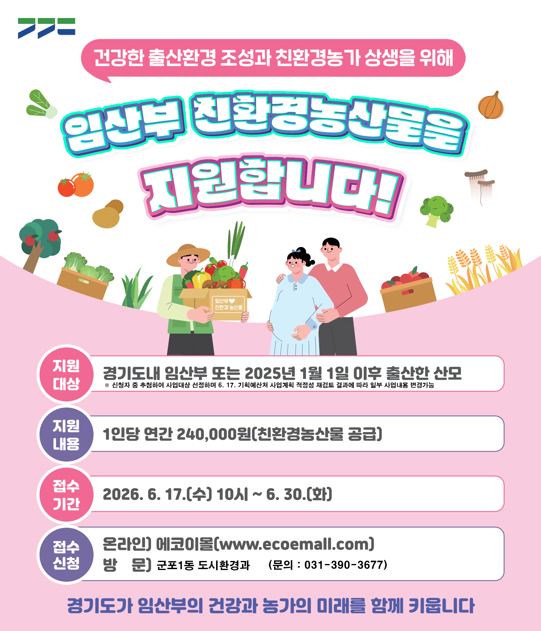 2026년 임산부 친환경농산물 지원사업 안내 1