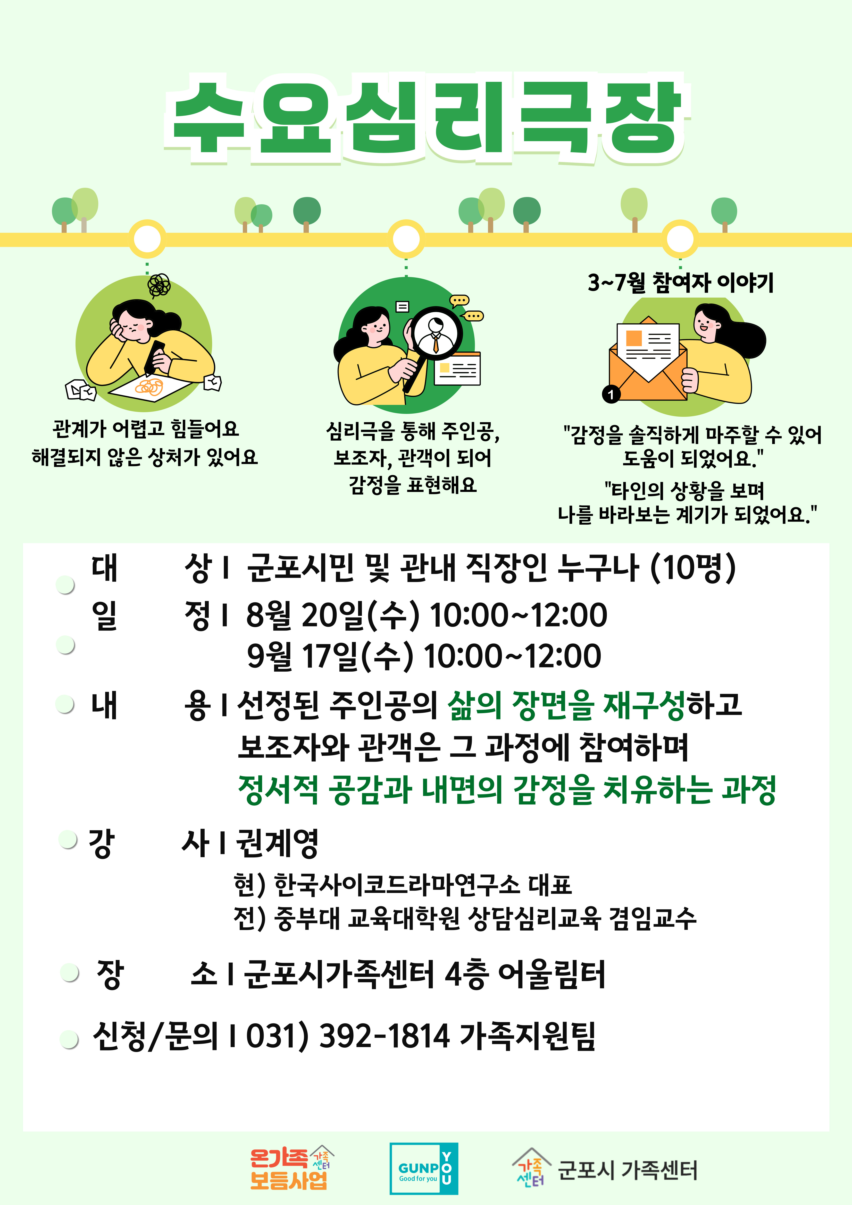 2025년 군포시가족센터 가족상담사업 추진 안내 1