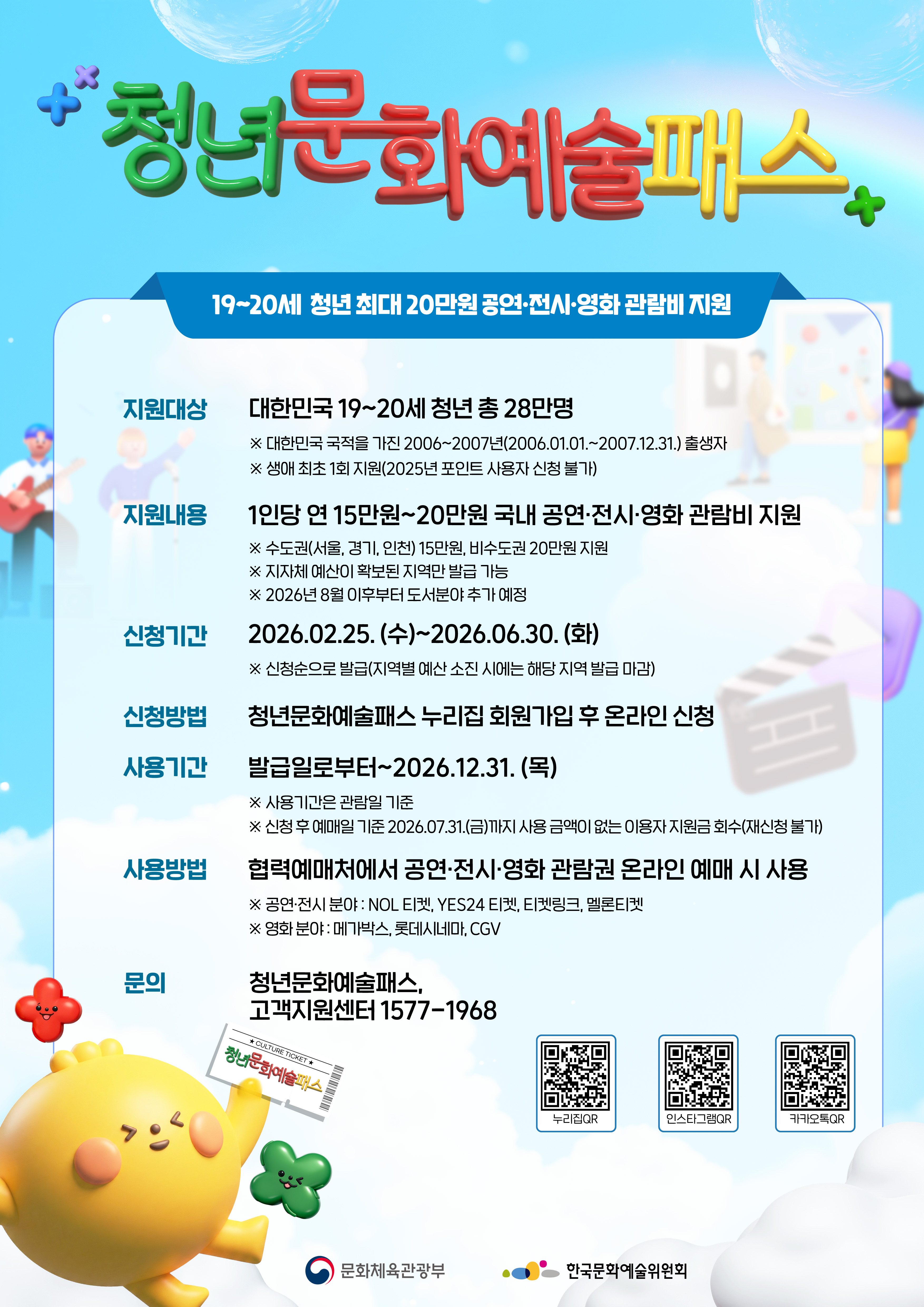 2026년 「청년문화예술패스」 사업 안내 1