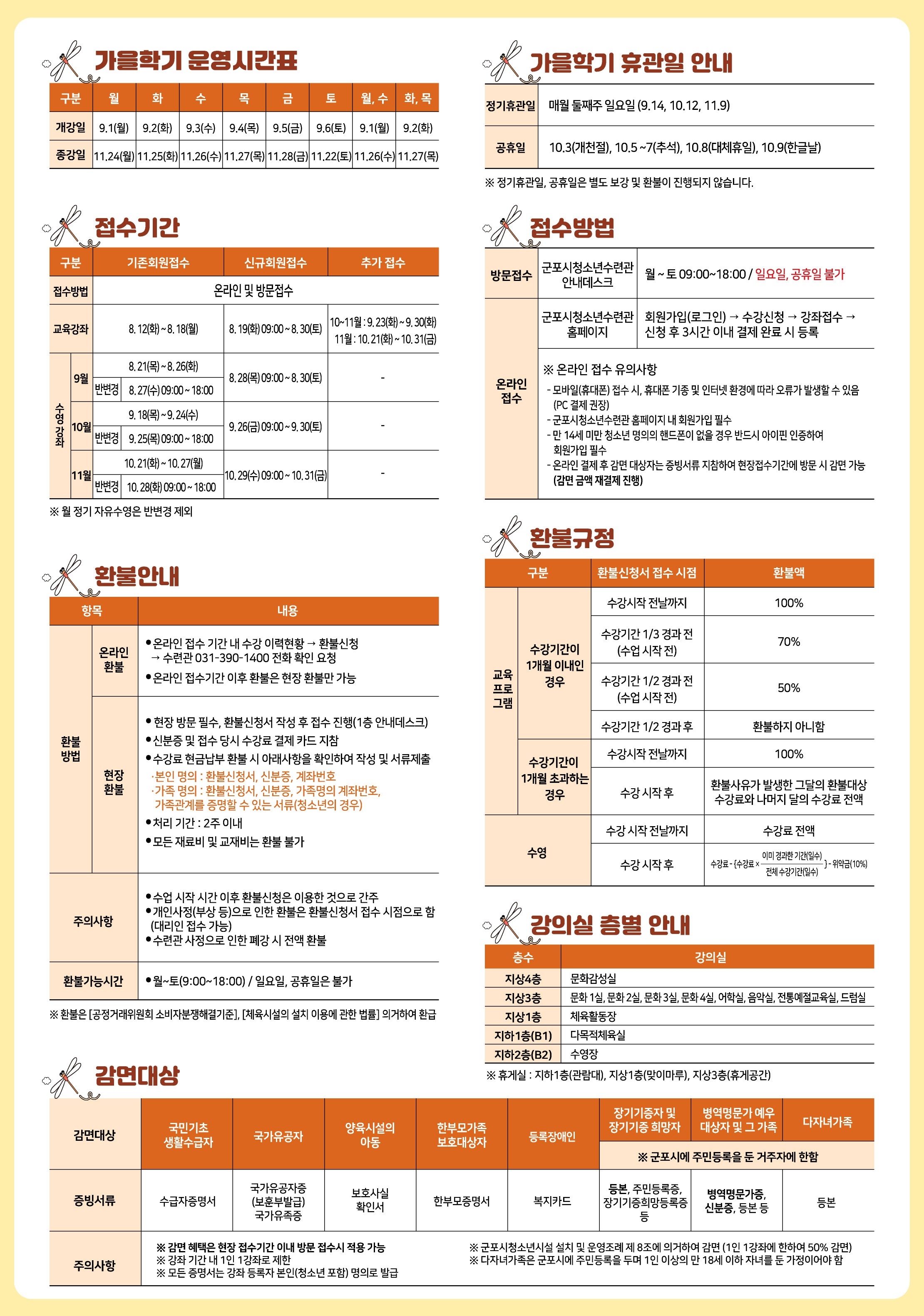 2025년 군포시청소년수련관 가을학기 수강생 모집 안내 2