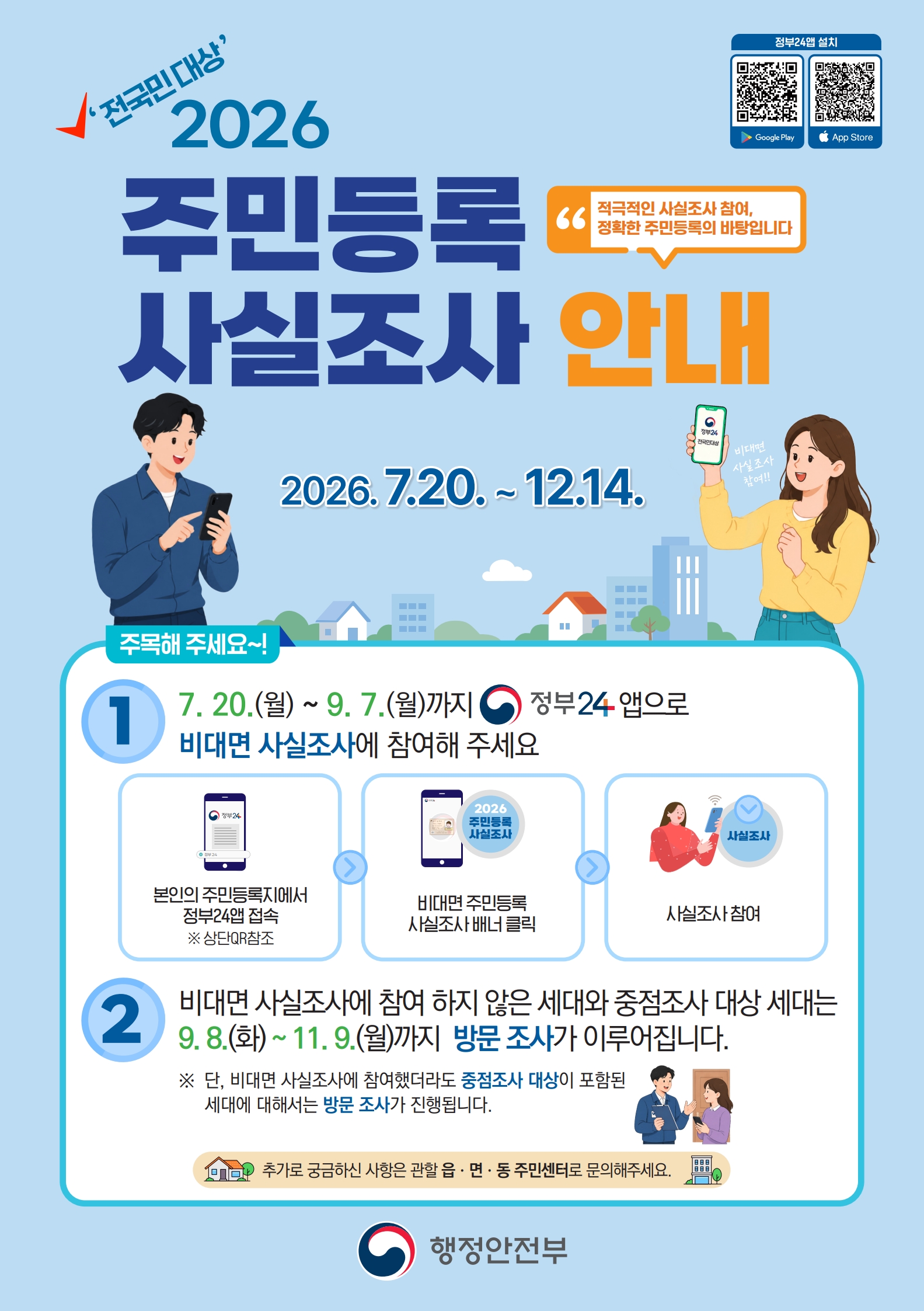 2026년 주민등록 사실조사 실시 안내 1