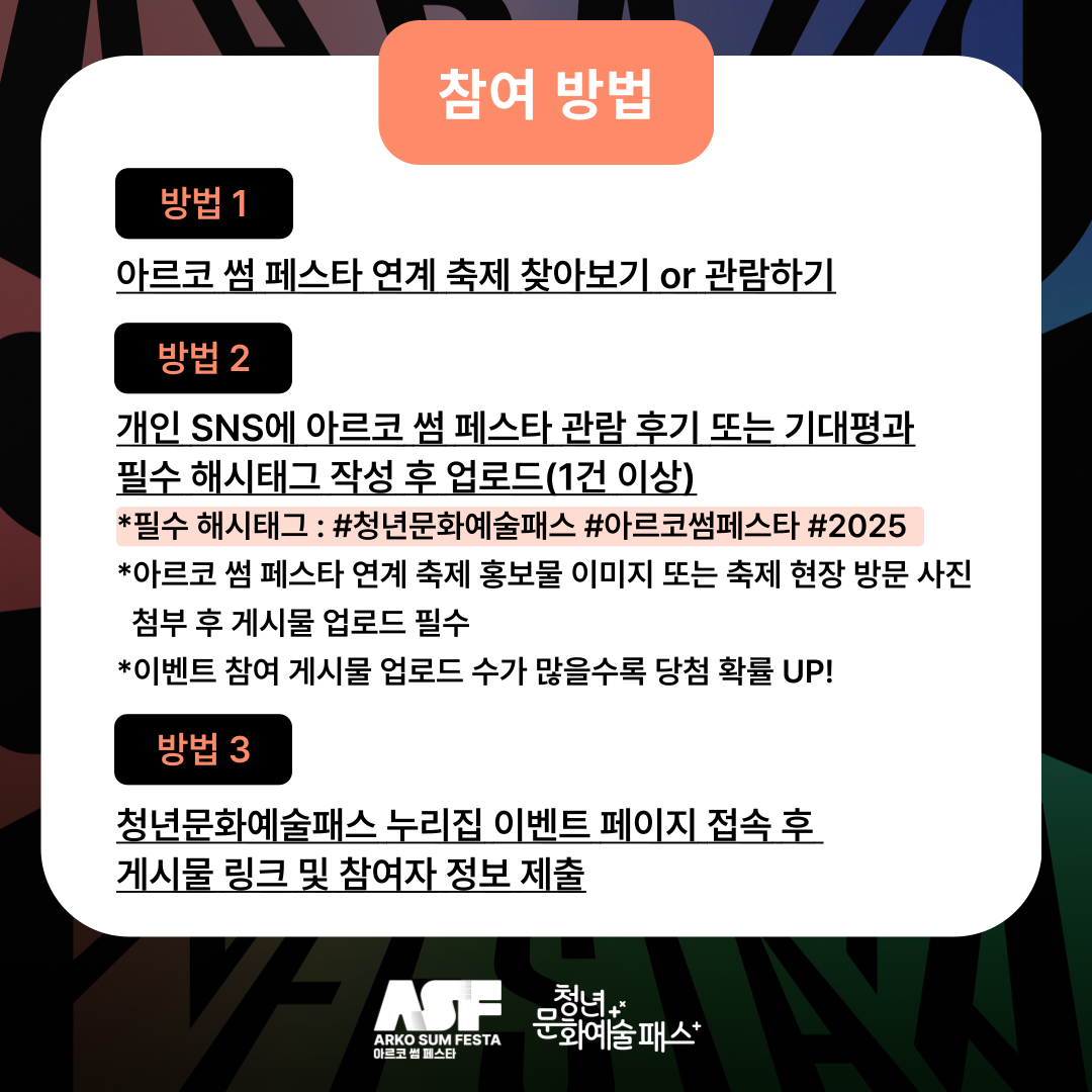 2025년 「청년문화예술패스」이벤트 및 2차 발급 안내 4