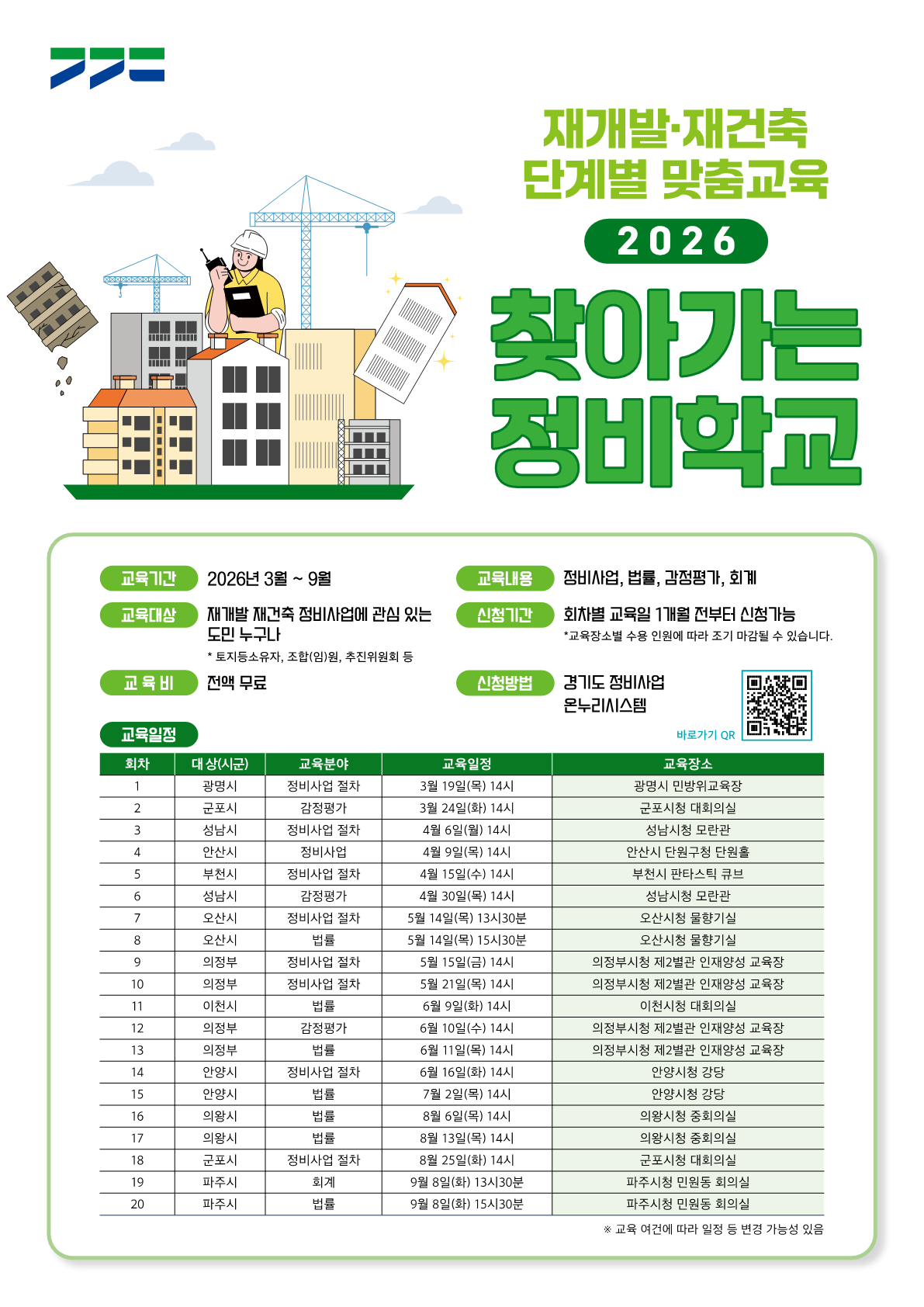 2026년 경기도 『찾아가는 정비학교』 운영 안내 1