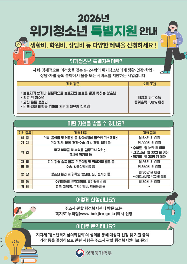「2026년 위기청소년 특별지원？ 하반기 신청 안내 2