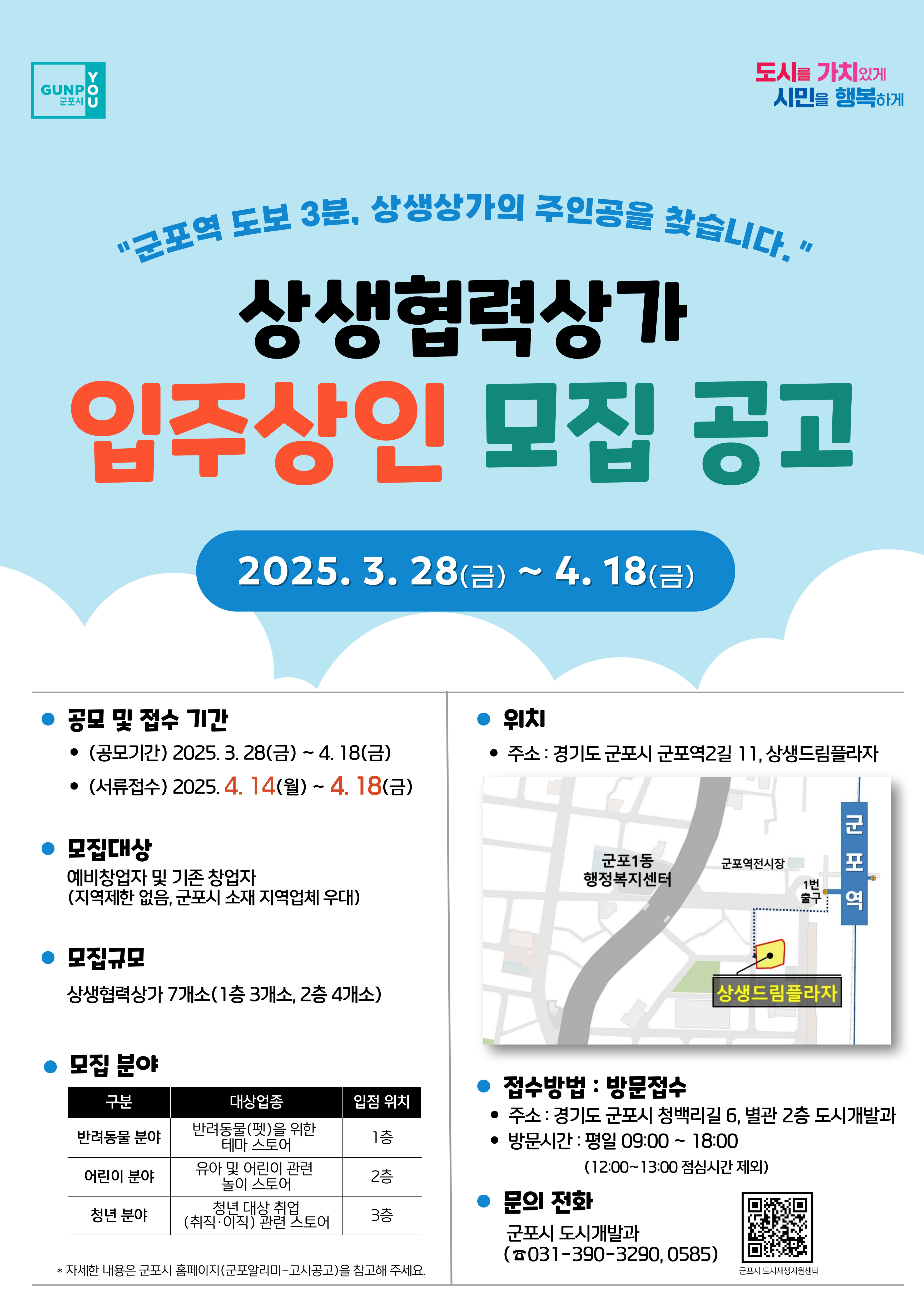 2025년 「상생협력상가 입주상인 모집 재공고」 안내 1