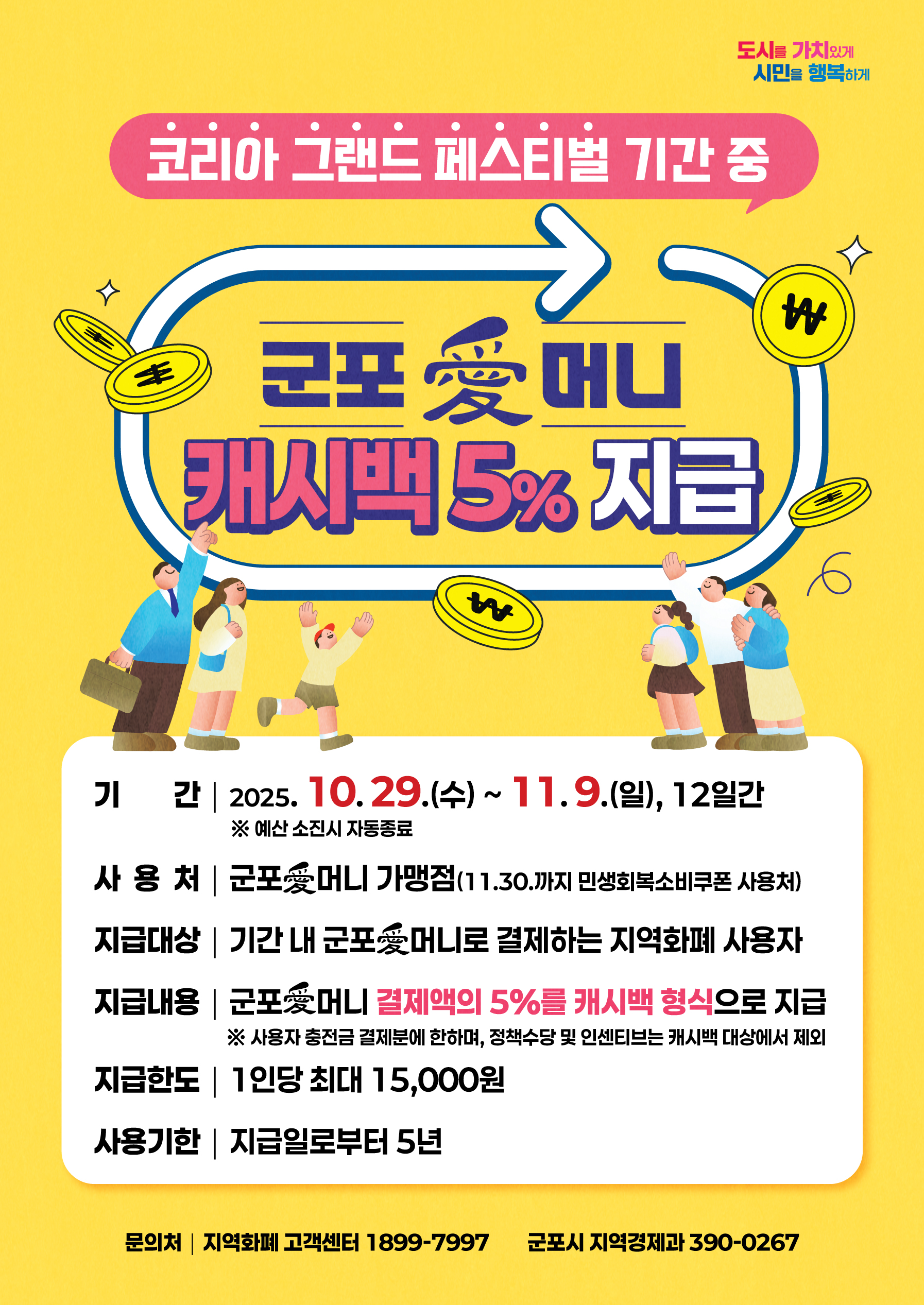 2025 코리아 그랜드 페스티벌 기간 중 군포愛머니 캐시백 지급 안내 1