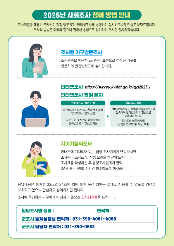 「2025년 군포시 사회조사」 실시 안내 2
