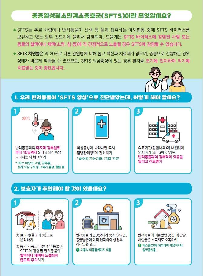 동물-사람 간 중증열성혈소판감소증후군(SFTS) 감염 주의 2