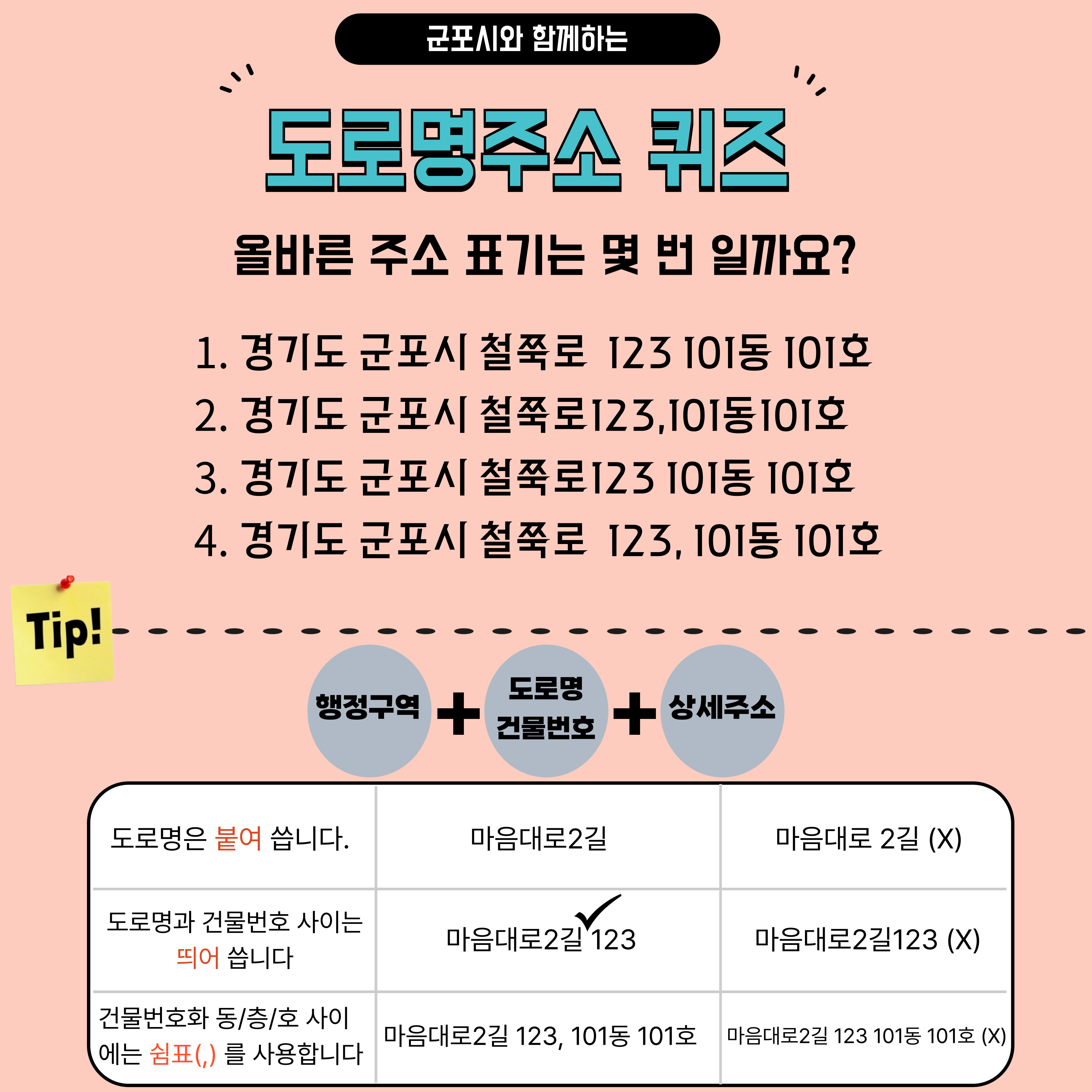 2025년 도로명주소 퀴즈 이벤트 안내 2