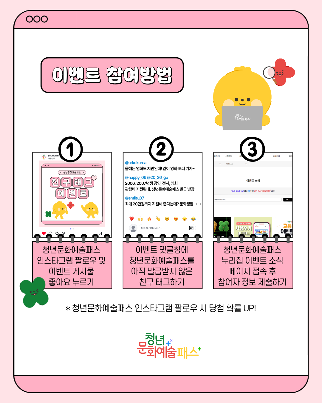 2026년「청년문화예술패스」친구태그 이벤트 안내 3