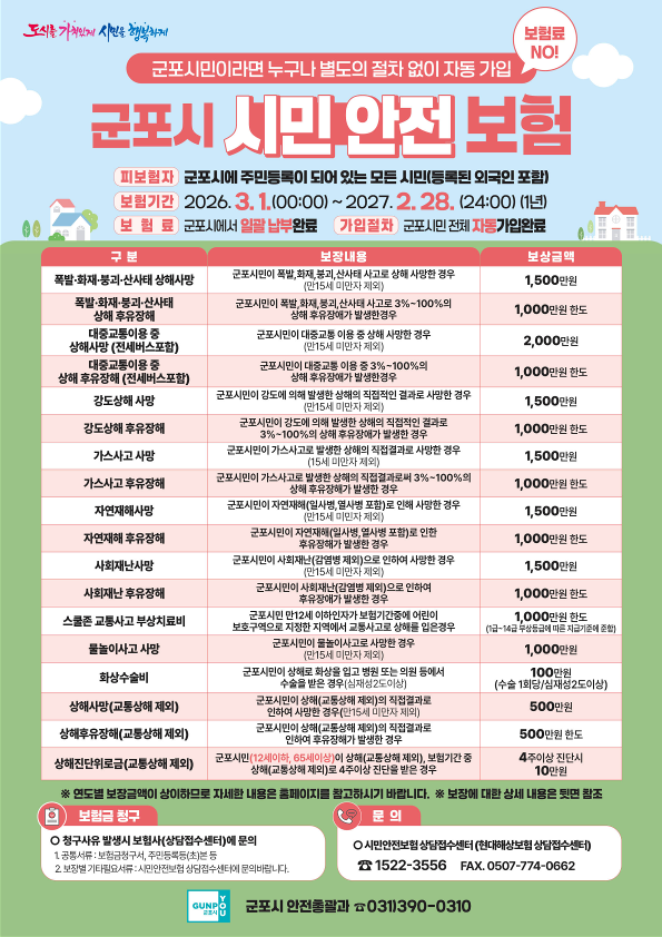 2026년 군포시 시민안전보험 안내 1
