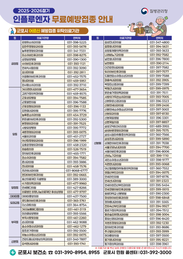 2025-2026절기 인플루엔자 및 코로나 예방접종사업 2