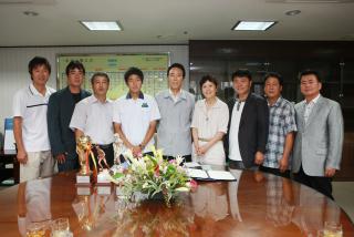 경기도자사기 축구대회(화랑컵)출전선수 격려(군포중 준우승)