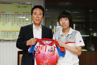 탁구 국가대표 양하은 선수 방문 격려