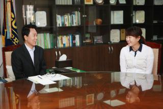 심연화 골프선수 방문 격려