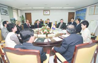 미국 클락스빌시 일행 접견