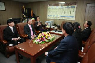 중국 린이시 사절단 방문 영접