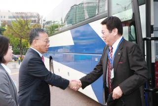 일본 아츠기시 축하사절 시민단 접견