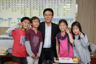 한얼초교학생 시장님 면담