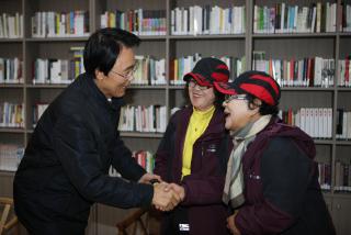 노인게이트볼선수단 일본 아츠기시 방문 격려