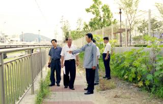 당정천 주변도로 현장 순시