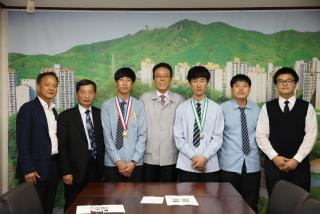 전국기능경기대회 입상자(산본공고)방문 격려