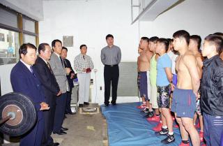 전국체전 훈련장 격려(레슬링)