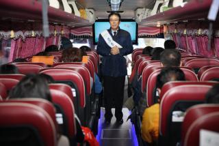 설 귀성버스 환송