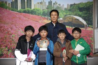 도장초등학교 학생들 진로탐방 시장님 면담