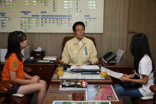 오금초등학교 학생(6학년) 방문 시장님 면담