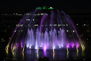 시청분수대 가동 시연