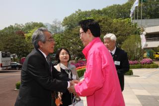 일본 아츠기시 축하사절단 방문 접견