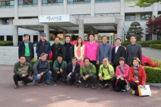 KBS 일기예보 중계팀 격려