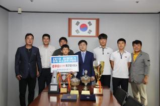 유소년축구대표 선수 및 감독 방문 격려