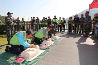 자율방재단 인명구조 훈련