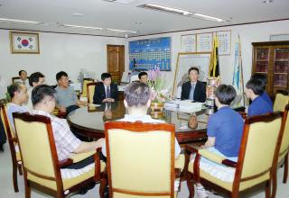 소년체전(군포중) 탁구부 우승선수단 격려