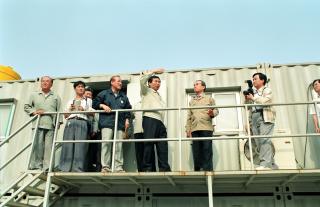 이인제 도지사 시민회관 공사장 방문