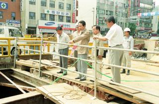 당동 지하보도 및 안양천변 공사현장 순시
