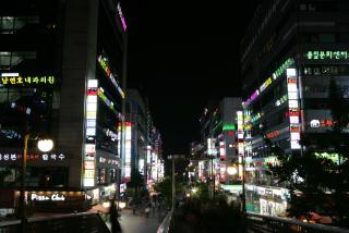 중심상가 경관조명 전경