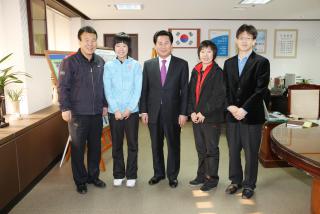 양하은 탁구선수 방문 격려