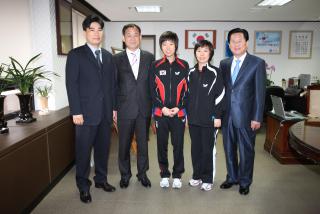 탁구 국가대표 양하은 선수 격려