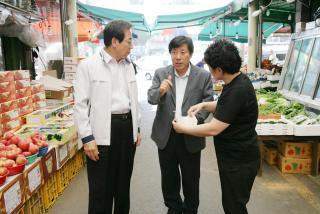 산본재래시장 현장 방문(부시장님)
