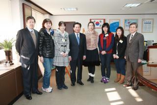 배구,유도선,배드민턴수단 방문 격려